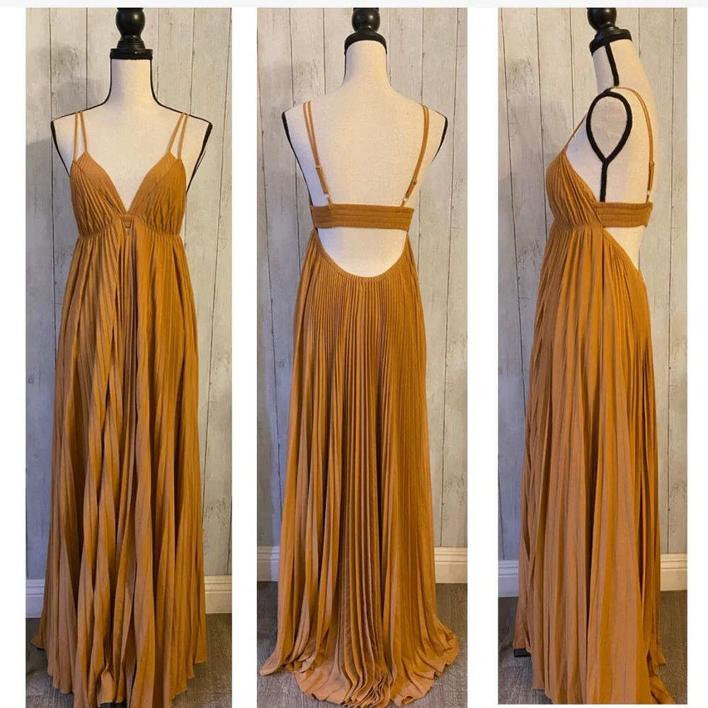 A.L.C Arianna Cutout Pleated Maxi Dress - Picture 5 of 16